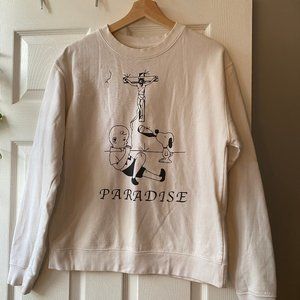 PARADISE NYC white sweatshirt Charlie Brown Snoopy Dover Street Market
